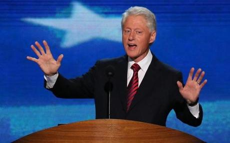 Bill Clinton giving his famous speech.