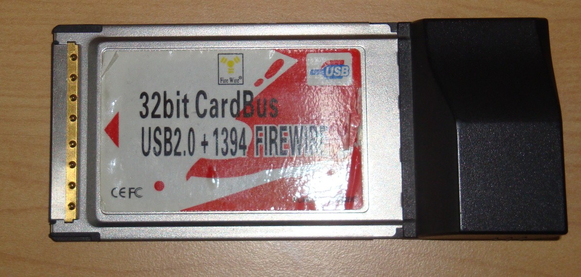PCMCIA to USB / Firewire card that is now broken.