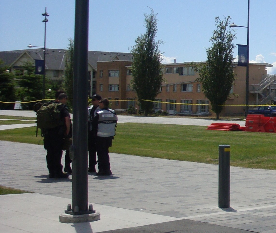 RCMP officers at UBC.